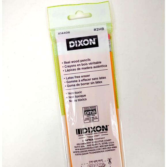 Dixon No 2 Yellow #2HB Real Wood Pencils 8 Count Black Core #2 Pencils - Picture 3 of 6